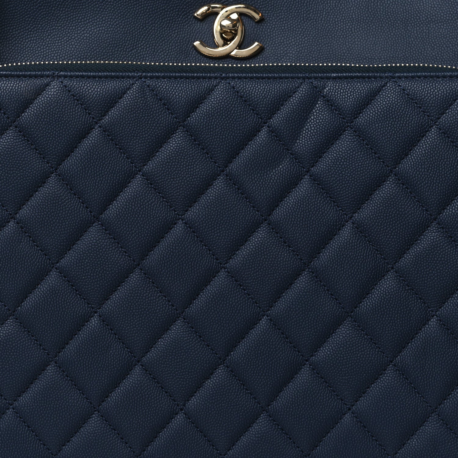 Chanel Caviar Quilted Large Business Affinity Shopping Bag Navy 8 of 10