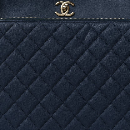 Chanel Caviar Quilted Large Business Affinity Shopping Bag Navy 8 of 10