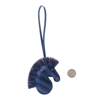 Hermes Milo Lambskin Geegee Savannah Bag Charm Bleu Saphir Bleu France Mauve Sylvestre 2 of 3