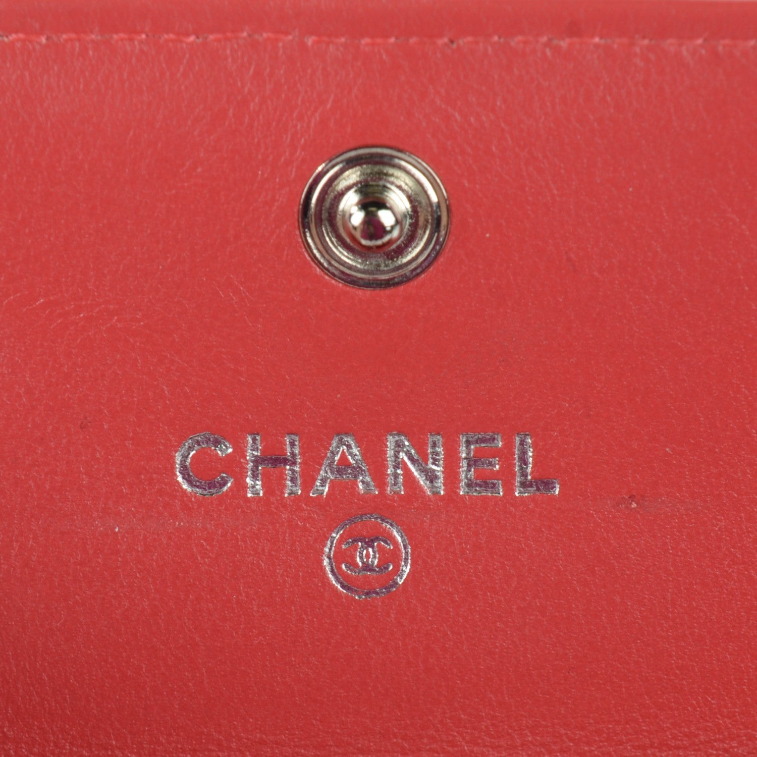 Chanel Patent Quilted Flap Card Holder Dark Pink 6 of 9