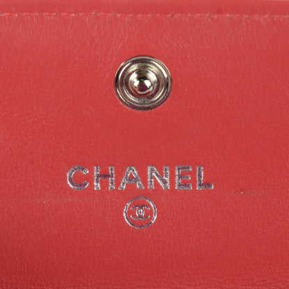 Chanel Patent Quilted Flap Card Holder Dark Pink 6 of 9