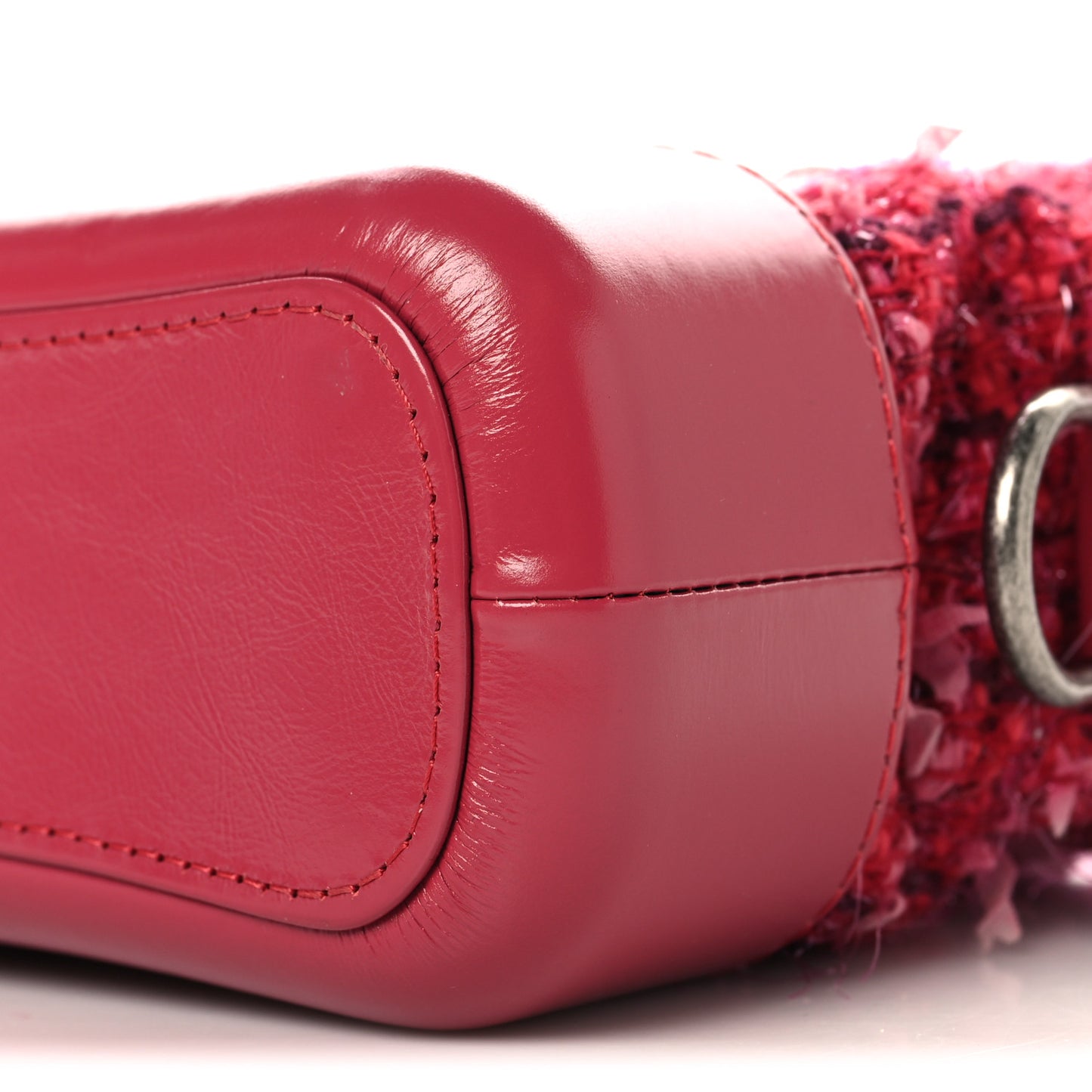Tweed Calfskin Small Gabrielle Hobo Pink
