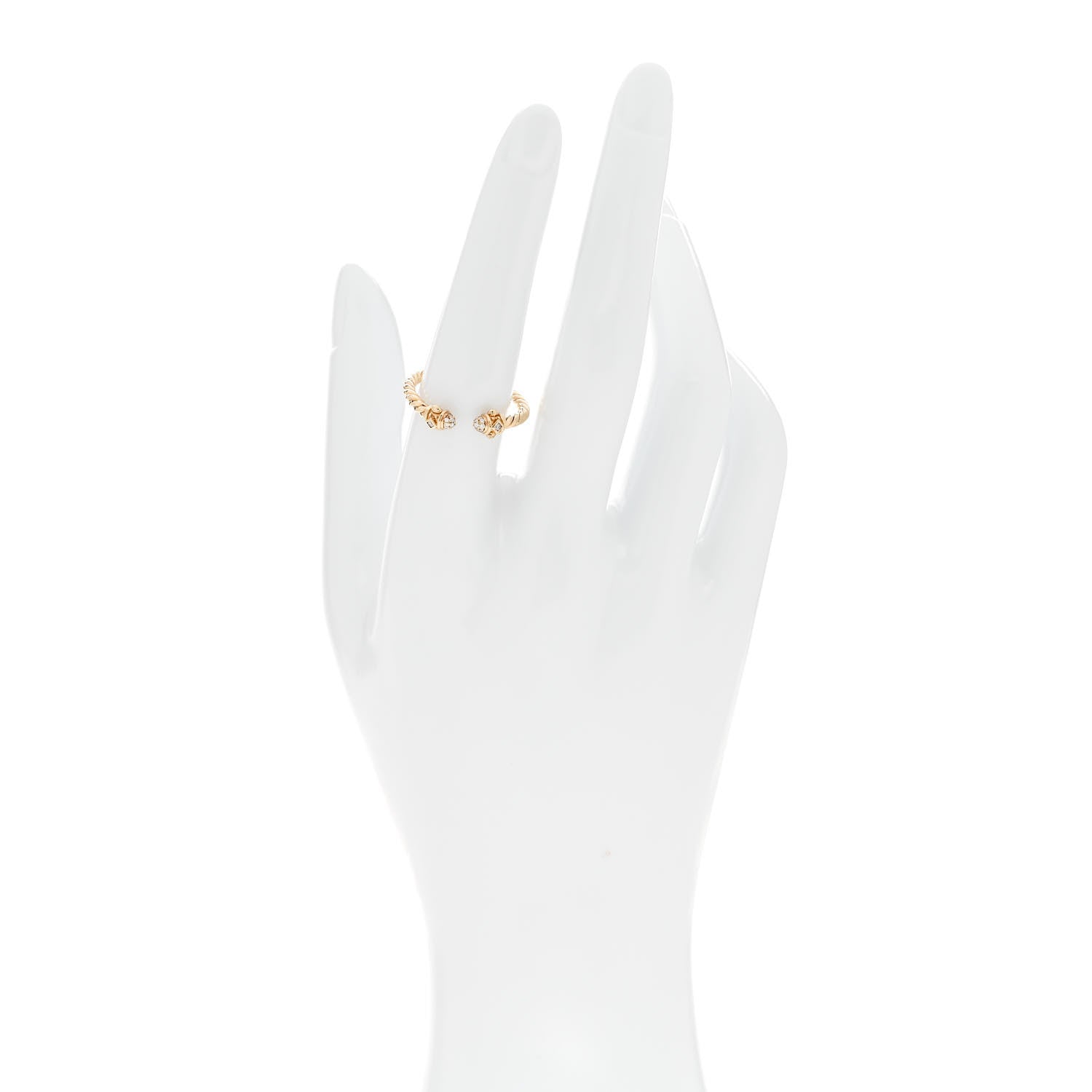 David Yurman 18K Yellow Gold Diamond Renaissance Ring 55 7.25 2 of 5