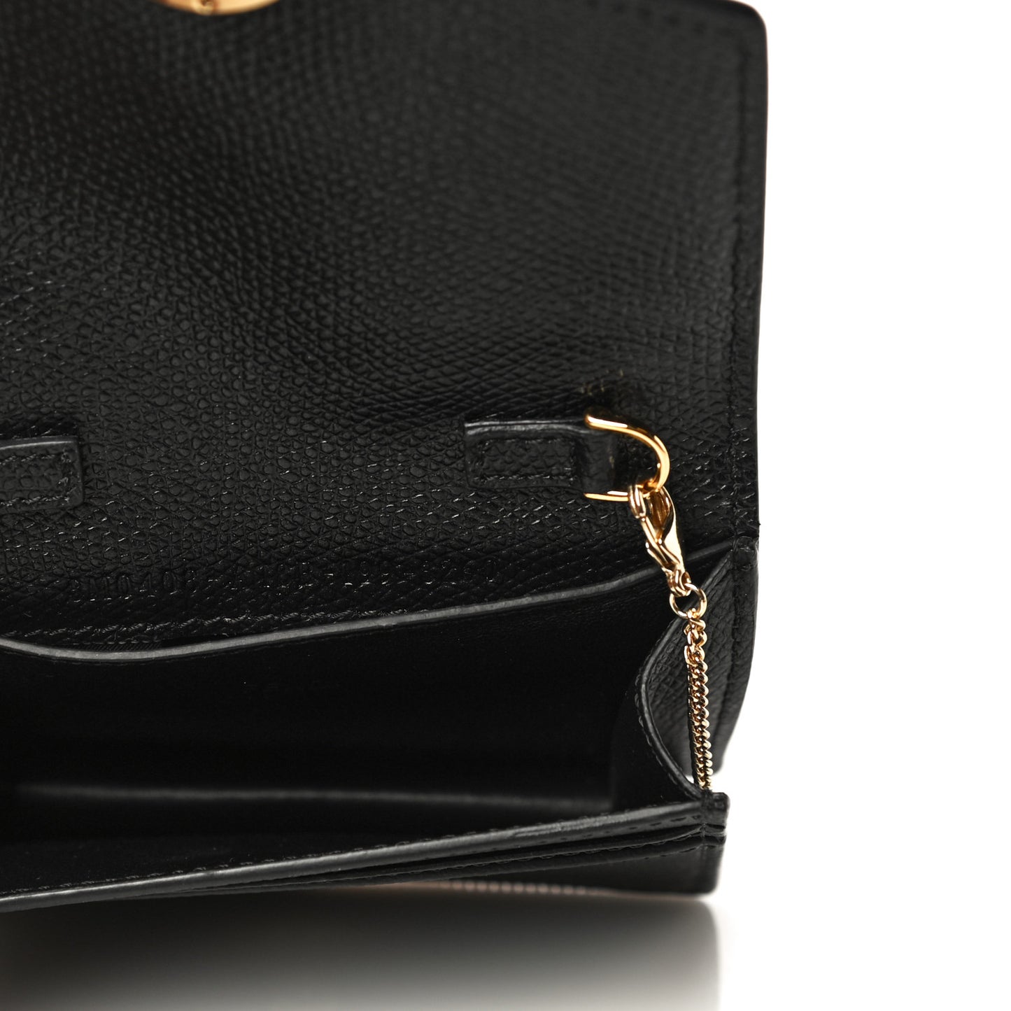 Vitello Cruise F is Fendi Geometric Flap Wallet on Chain Black