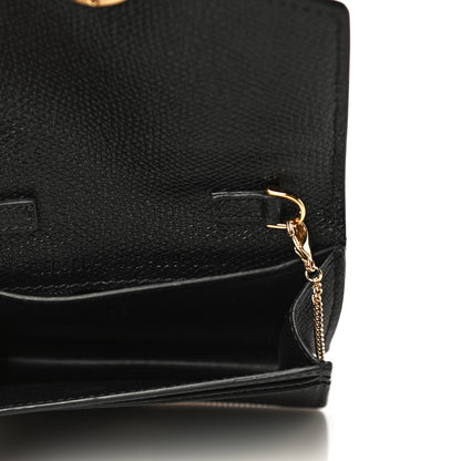 Fendi Vitello Cruise F is Fendi Geometric Flap Wallet on Chain Black 4 of 8