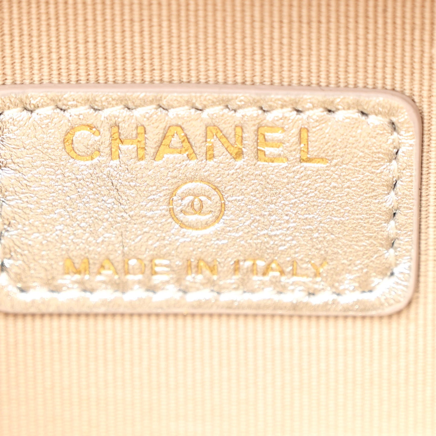 Gradient Metallic Lambskin Quilted Like A Wallet Clutch With Chain Gold Pink