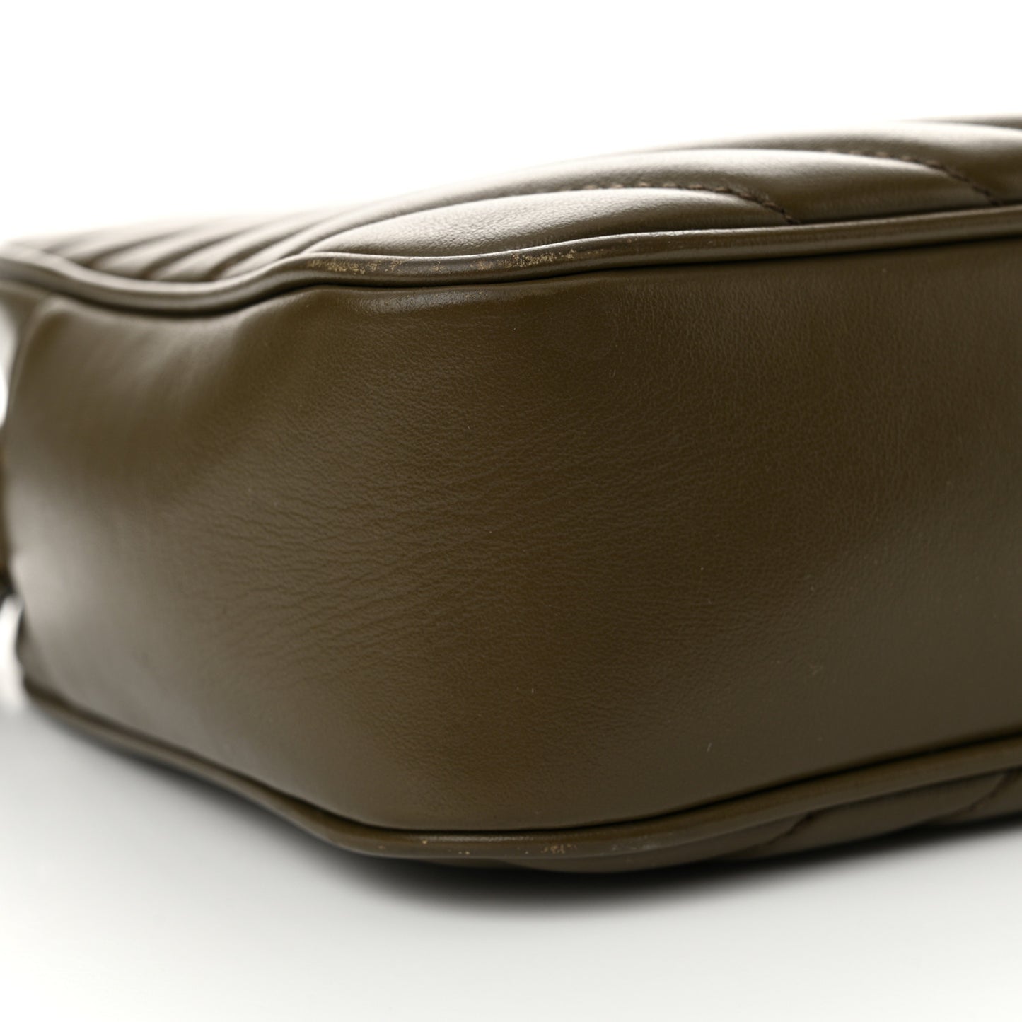 Calfskin Matelasse Monogram Lou Camera Bag Military Olive