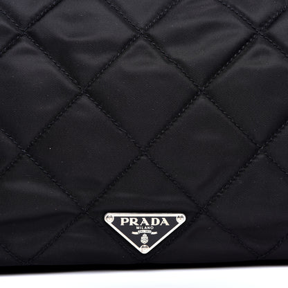 Prada Nylon Tessuto Impuntu Quilted Messenger Black 10 of 12