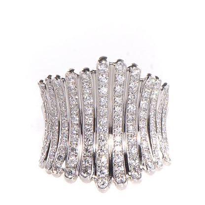 Cartier DE BEERS Diamond Platinum Cocktail Ring Size 5.75 1 of 5