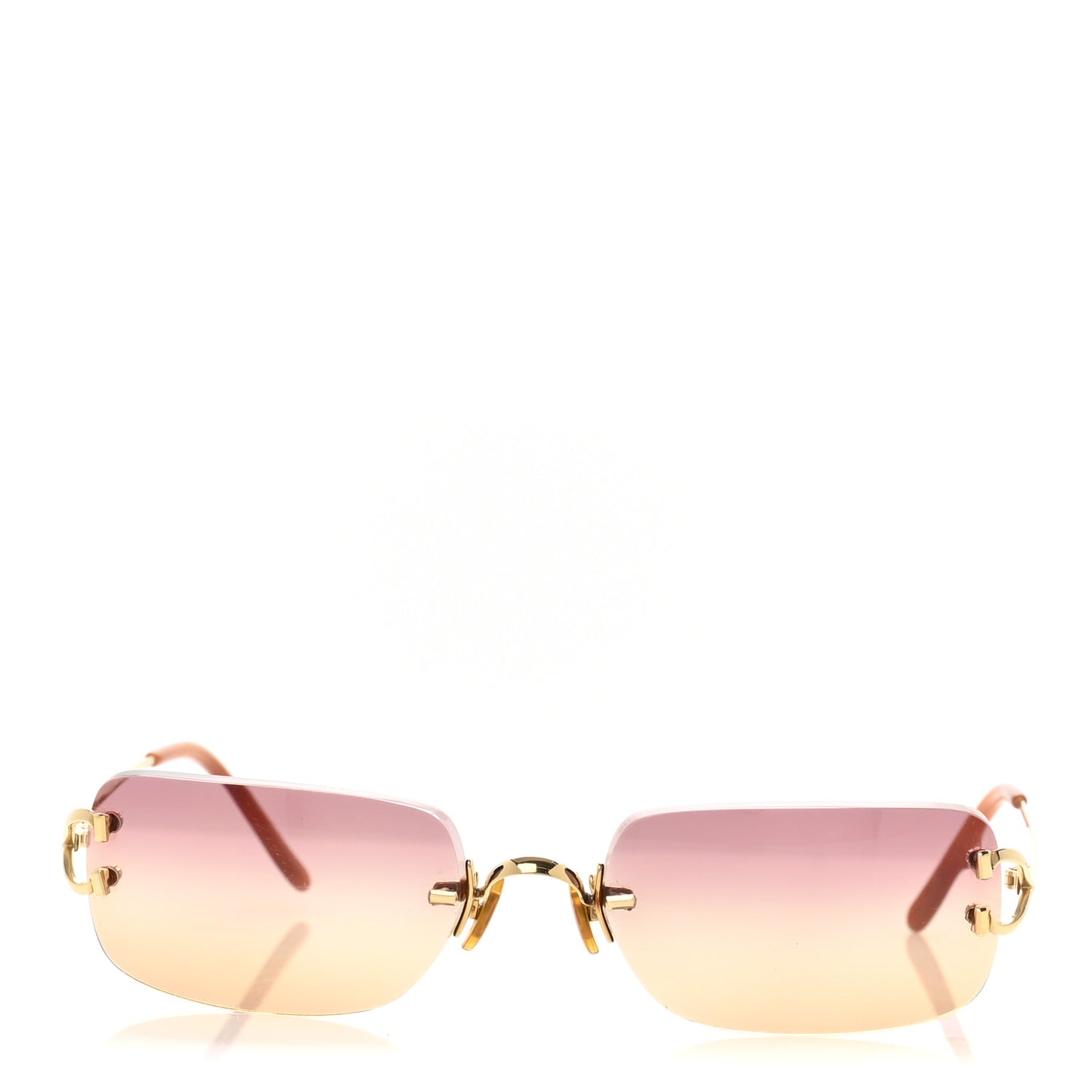 Rimless Gradient Sunglasses Gold