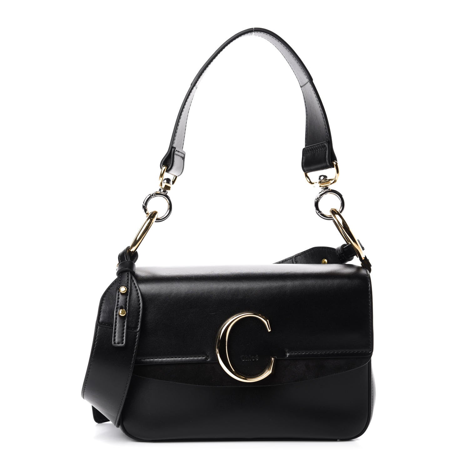 Chloe Calfskin Small C Double Carry Black 1 of 11