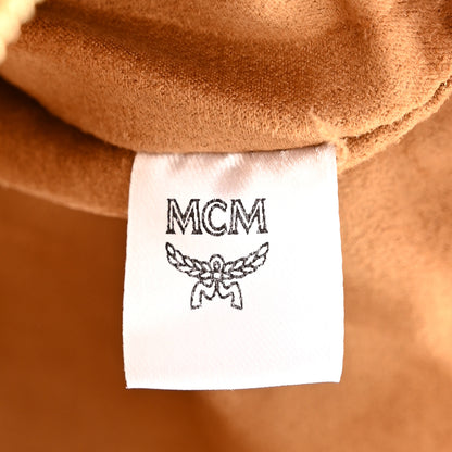 MCM Visetos Liz Shopper Tote Pouch Cognac 6 of 10
