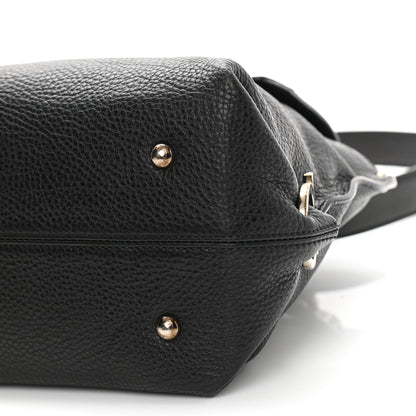 Salvatore Ferragamo Calfskin Sofia Shoulder Bag Black 9 of 10