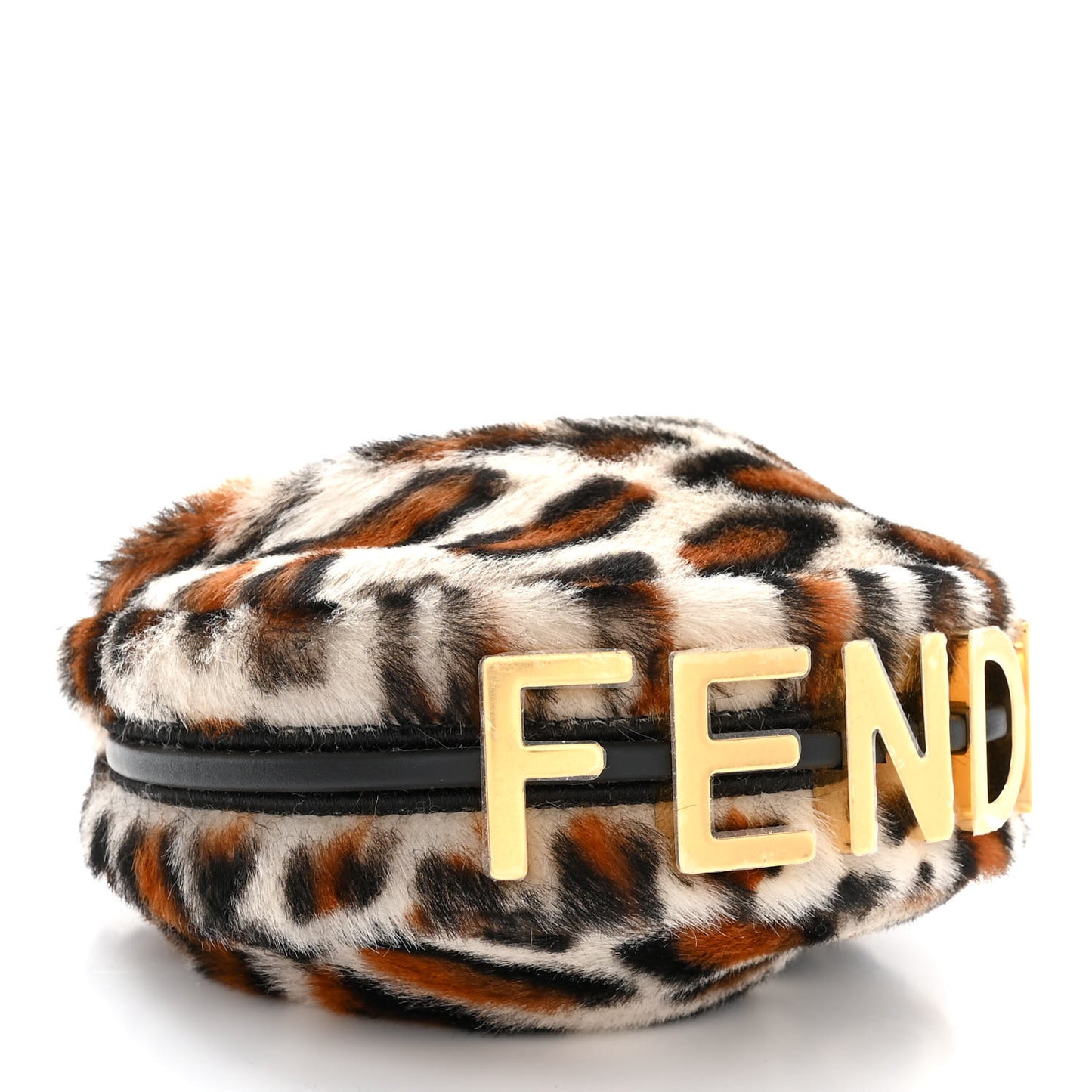 Sheepskin Vitello Grace Pony Hair Ocelot Nano Fendigraphy Hobo Charm Multicolor Black