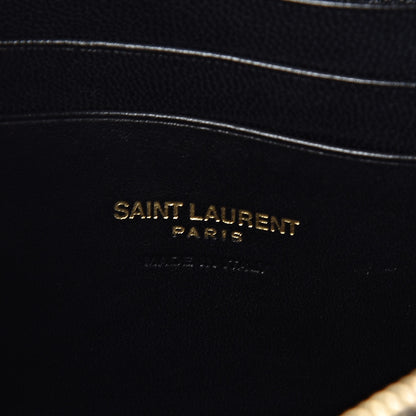 Saint Laurent Grain De Poudre Matelasse Monogram Mini Lou Camera Bag Black 7 of 12