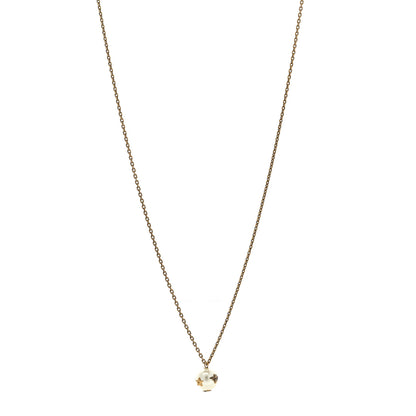 Christian Dior Pearl Logo Heart Necklace Gold 1 of 6