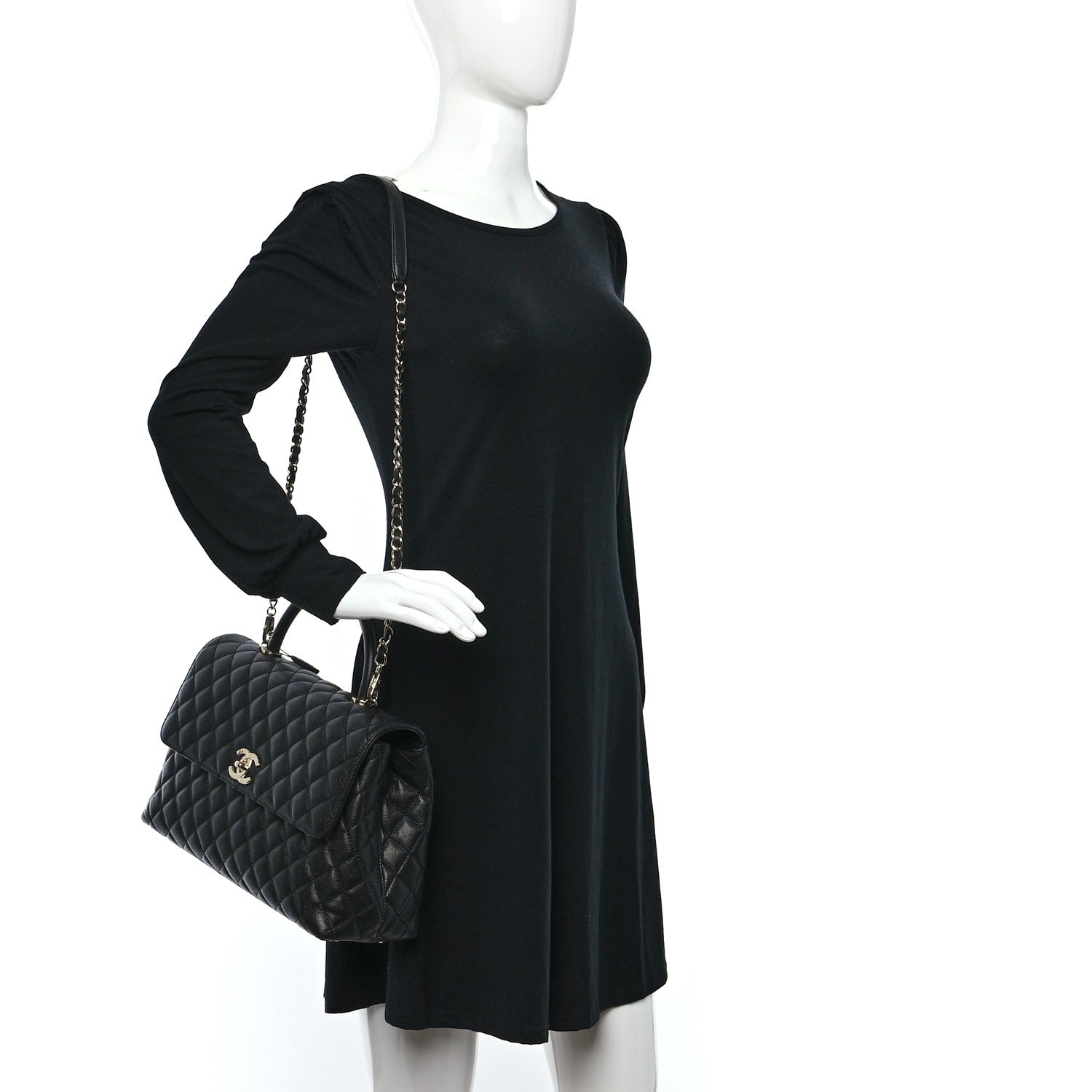 Chanel Caviar Quilted Medium Coco Handle Flap 2 of 8