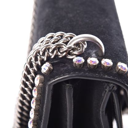 Gucci Suede Crystal Small Dionysus Shoulder Bag Black 11 of 11