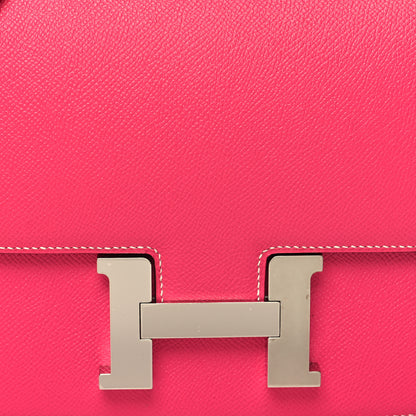 Hermes Epsom Constance 24 Rose Tyrien 9 of 12