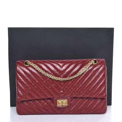 Chanel Aged Calfskin Chevron Quilted 2.55 Reissue 226 Flap Red 8 of 8