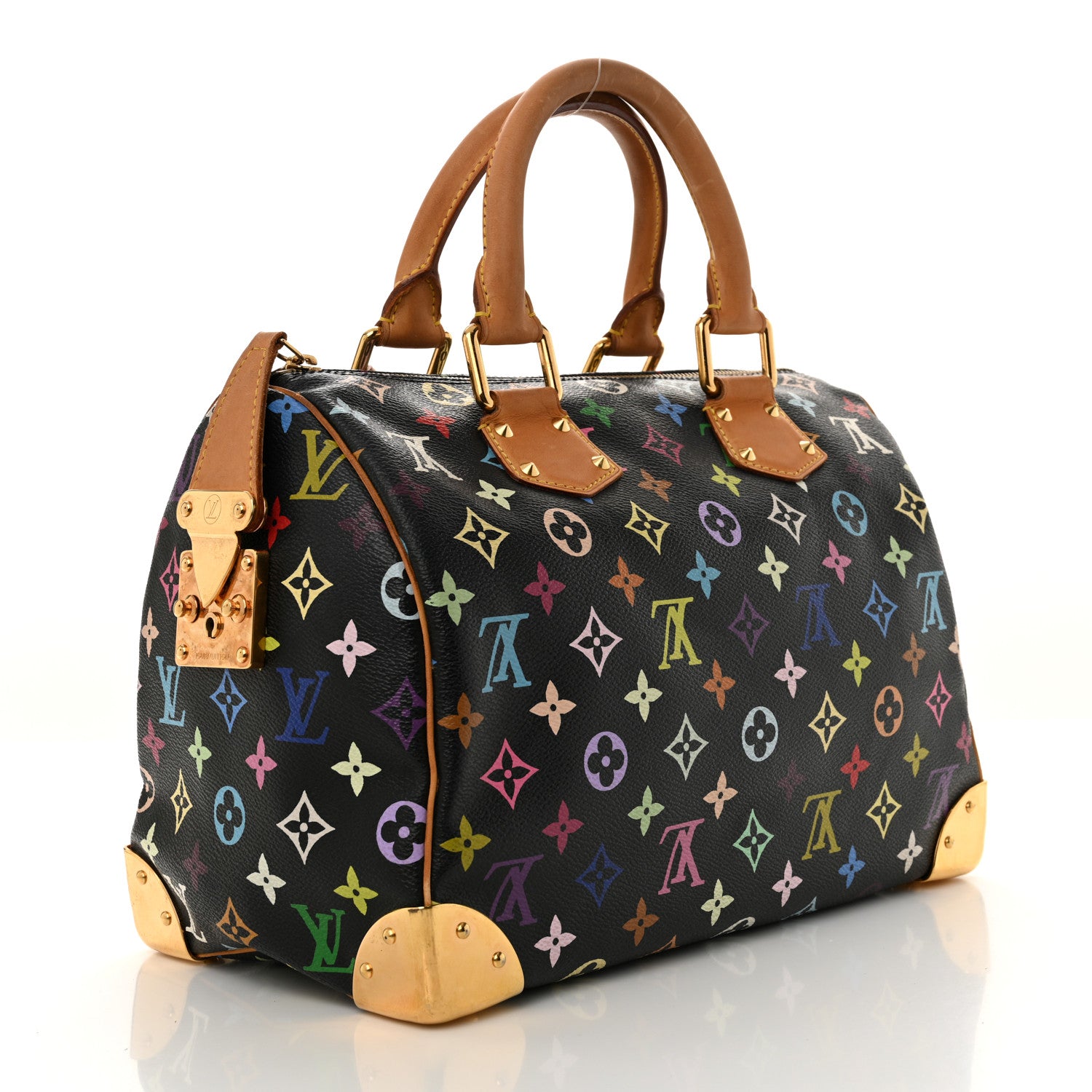 Louis Vuitton Monogram Multicolor Speedy 30 Black 3 of 15