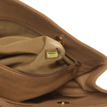 Chanel Calfskin Stitched Chocolate Bar Shopping Tote Beige 7 of 20
