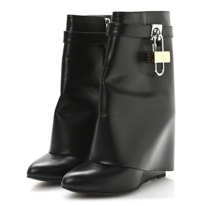 Givenchy Calfskin Shark Lock Ankle Boots 39 Black 4 of 8