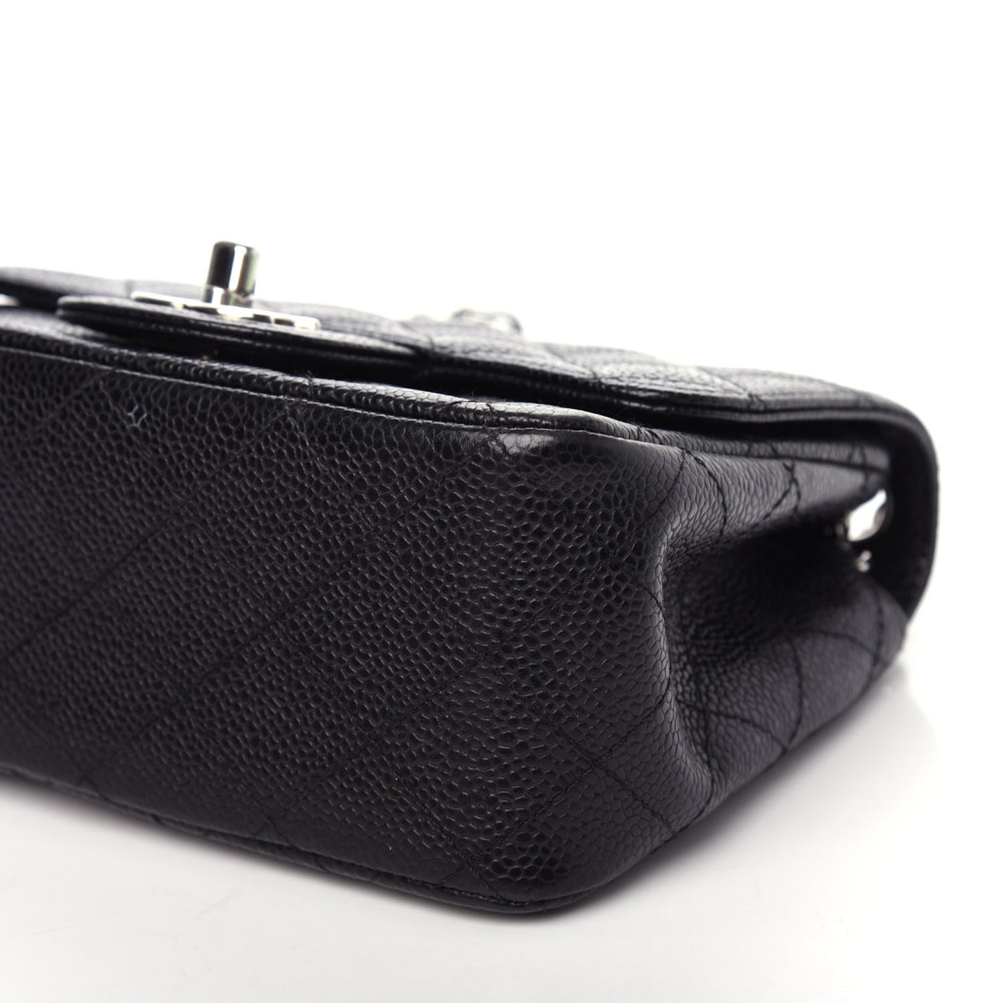 Caviar Quilted Mini Square Flap Black