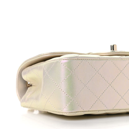 Chanel Iridescent Lambskin Quilted Mini Rectangular Flap Ivory 8 of 9