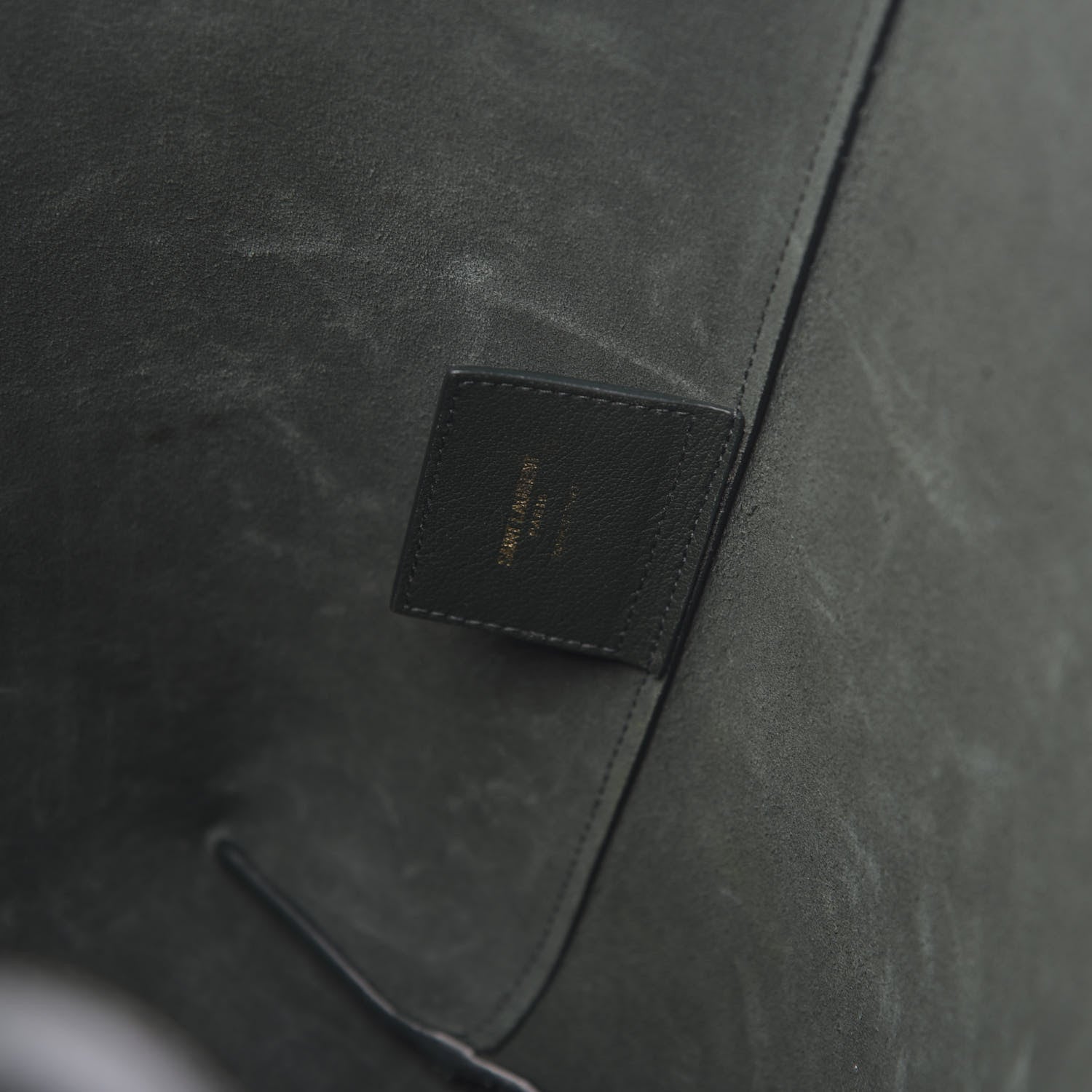 Saint Laurent Calfskin Large Shopping Tote Dark Green 6 of 12