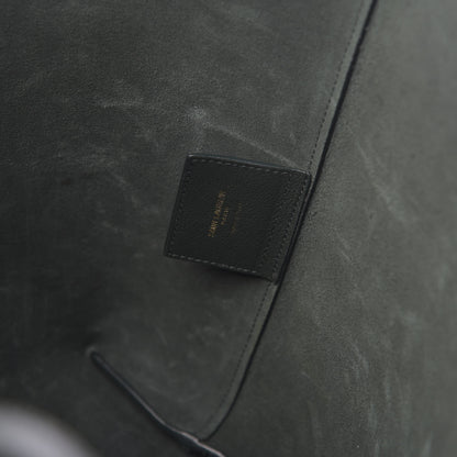 Saint Laurent Calfskin Large Shopping Tote Dark Green 6 of 12