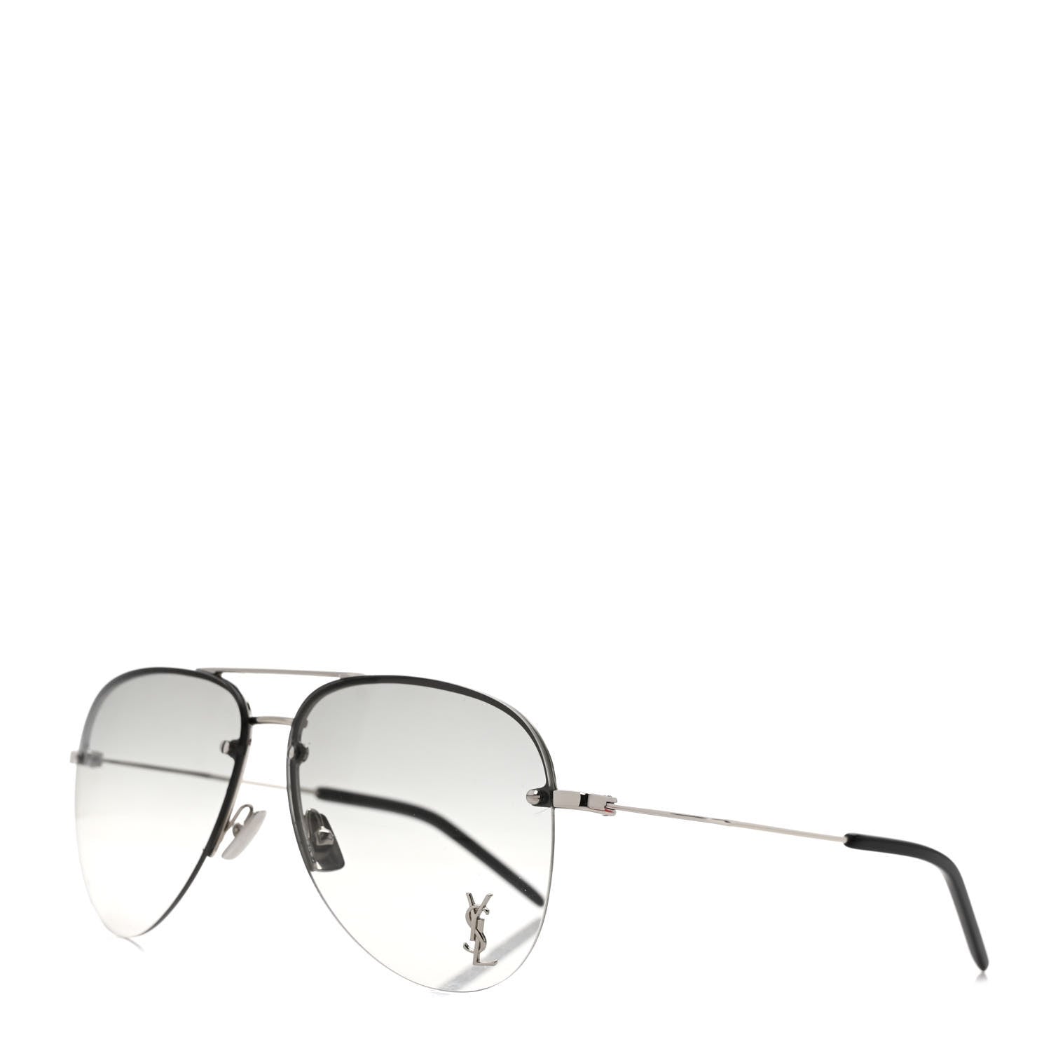 Saint Laurent Aviator Classic 11 Sunglasses Silver 1 of 10