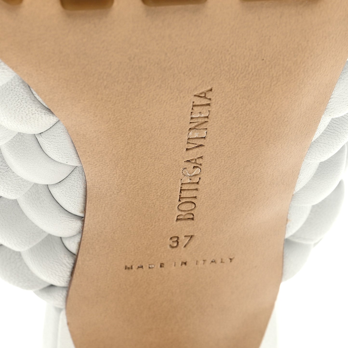 Nappa Padded Intreccio The Curve Sandals 37 Optic White