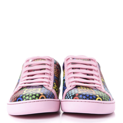 Gucci GG Supreme Monogram Psychedelic Womens Ace Sneakers 36 Black Multicolor Sugar Pink 2 of 11