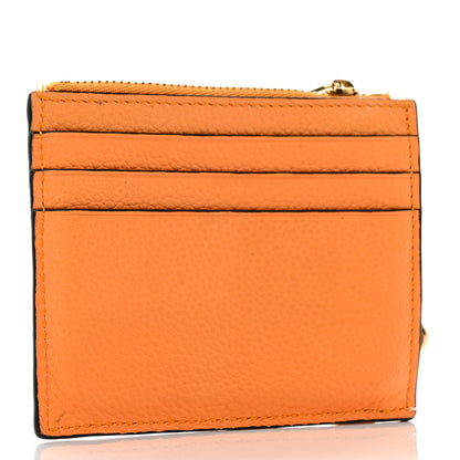 Loewe Soft Grained Calfskin Square Card Holder With Chain Orange 3 of 8