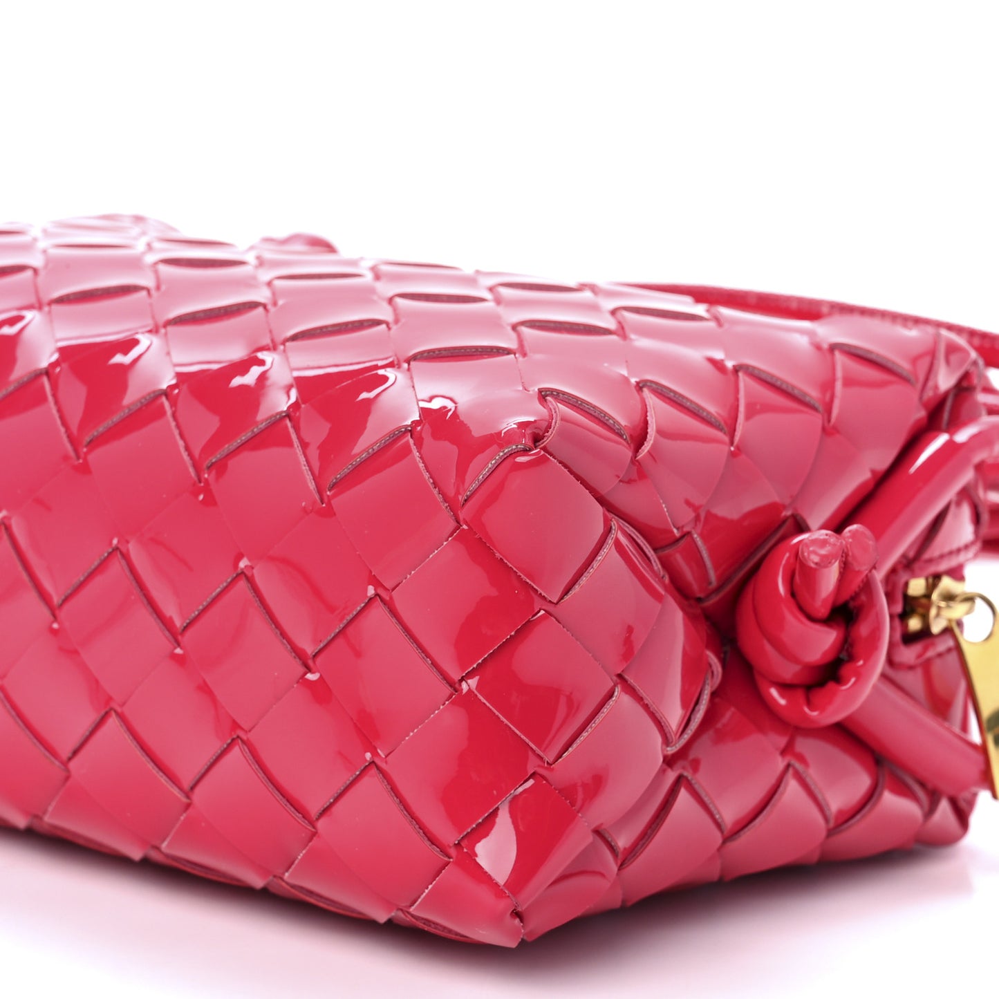 Patent Nappa Intrecciato Mini Loop Camera Bag Candy Stripe