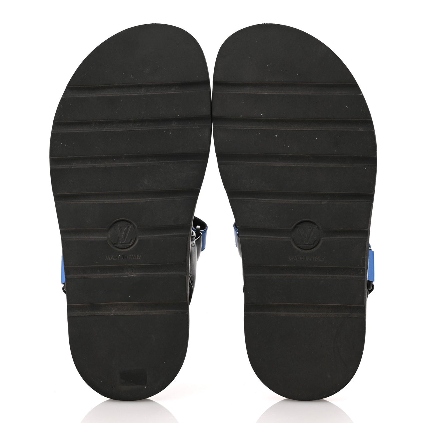 Calfskin Monogram Pool Pillow Flat Comfort Sandals 41 Blue