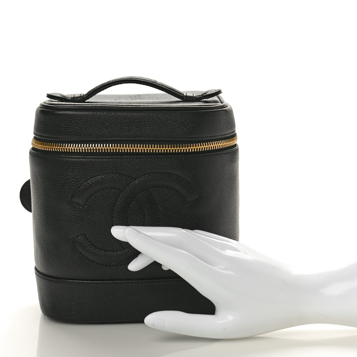 Chanel Caviar Vanity Cosmetic Case Black 2 of 10