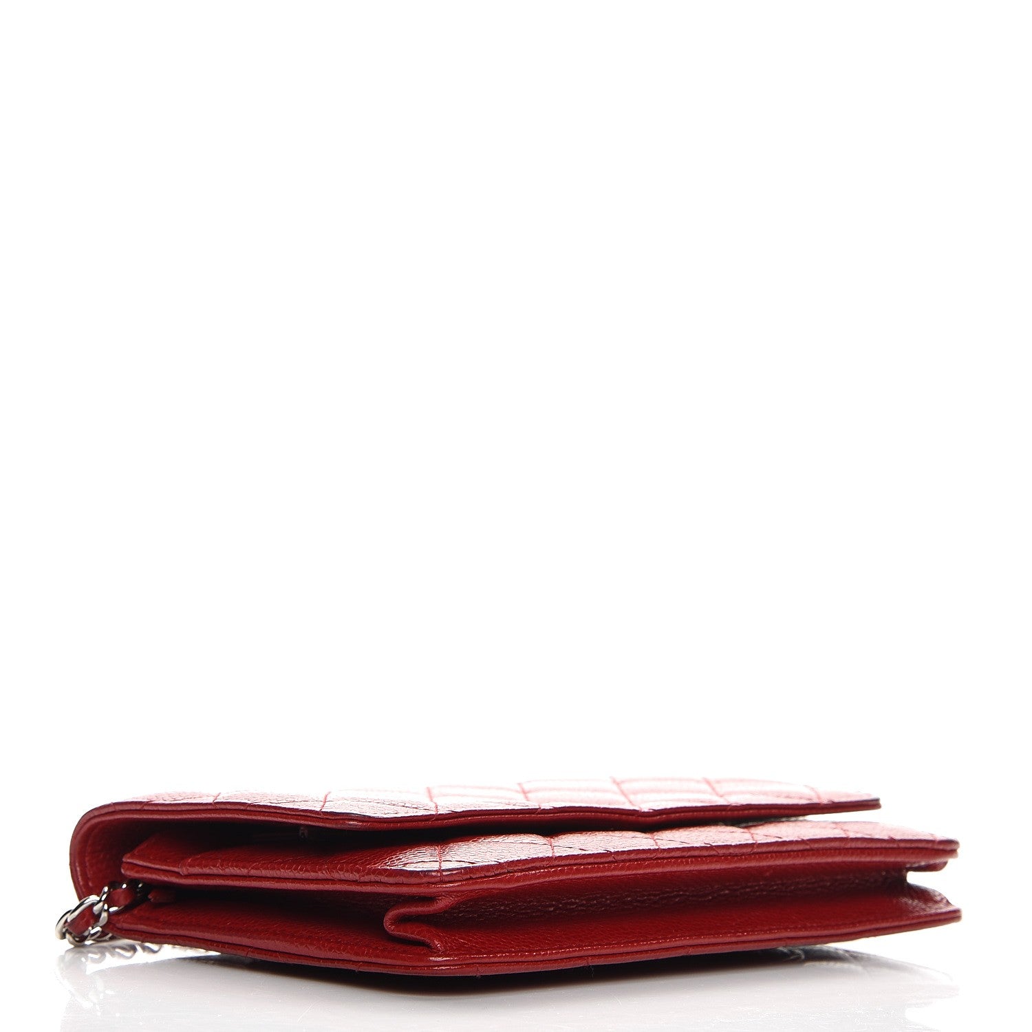 Chanel Caviar Quilted Wallet On Chain WOC Red 4 of 12