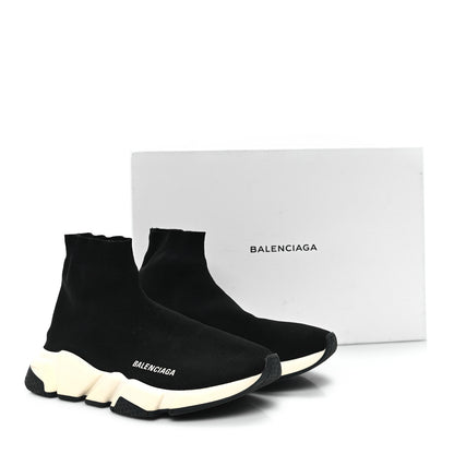 Balenciaga Technical 3D Recycled Knit Womens Speed Sneakers 40 Black White 9 of 9