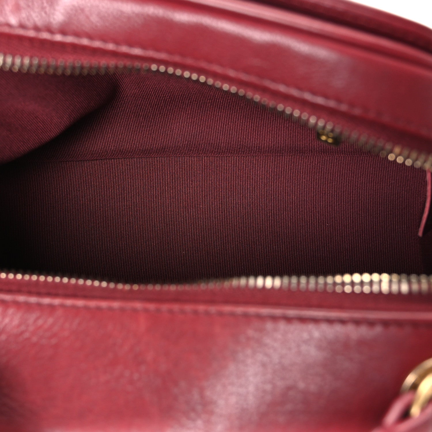 Chanel Calfskin Quilted CC Small Vanity Case Dark Red 5 of 10