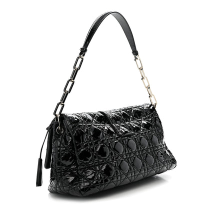 Christian Dior Patent Cannage New Lock Flap Black 3 of 12