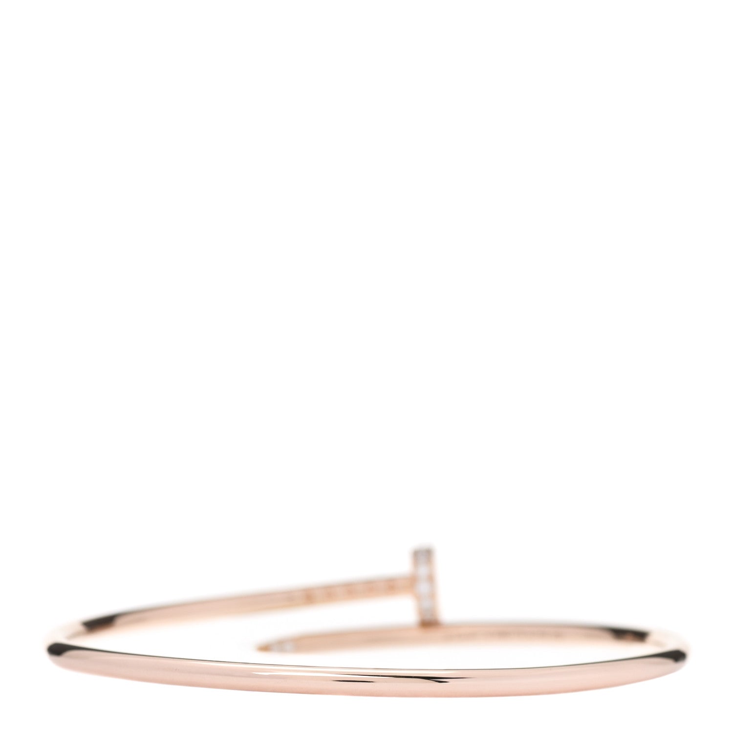 Cartier 18K Pink Gold Diamond Small Juste Un Clou Bracelet 16 2 of 4