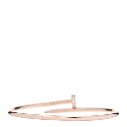 Cartier 18K Pink Gold Diamond Small Juste Un Clou Bracelet 16 2 of 4