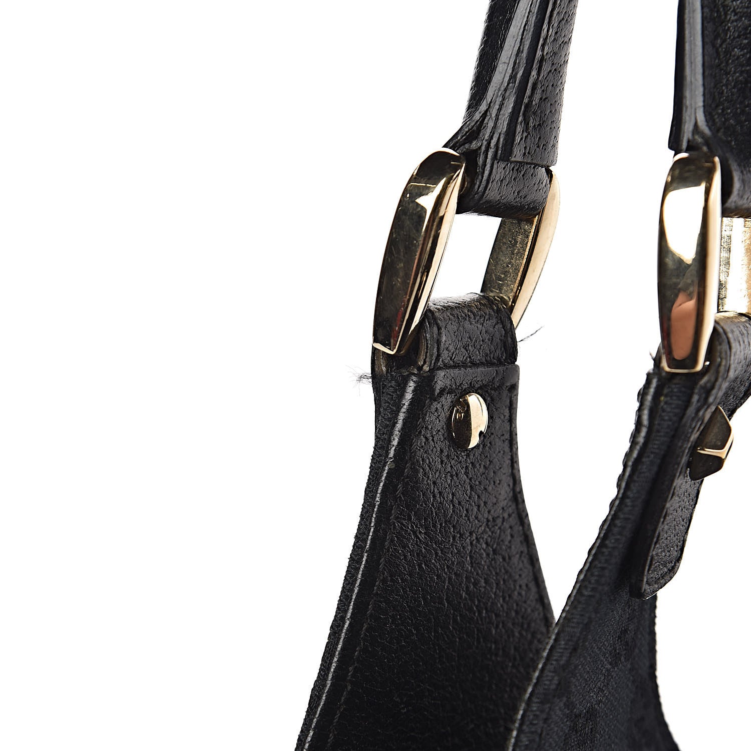 Gucci Monogram Calfskin Large Bardot Tote Black 14 of 24