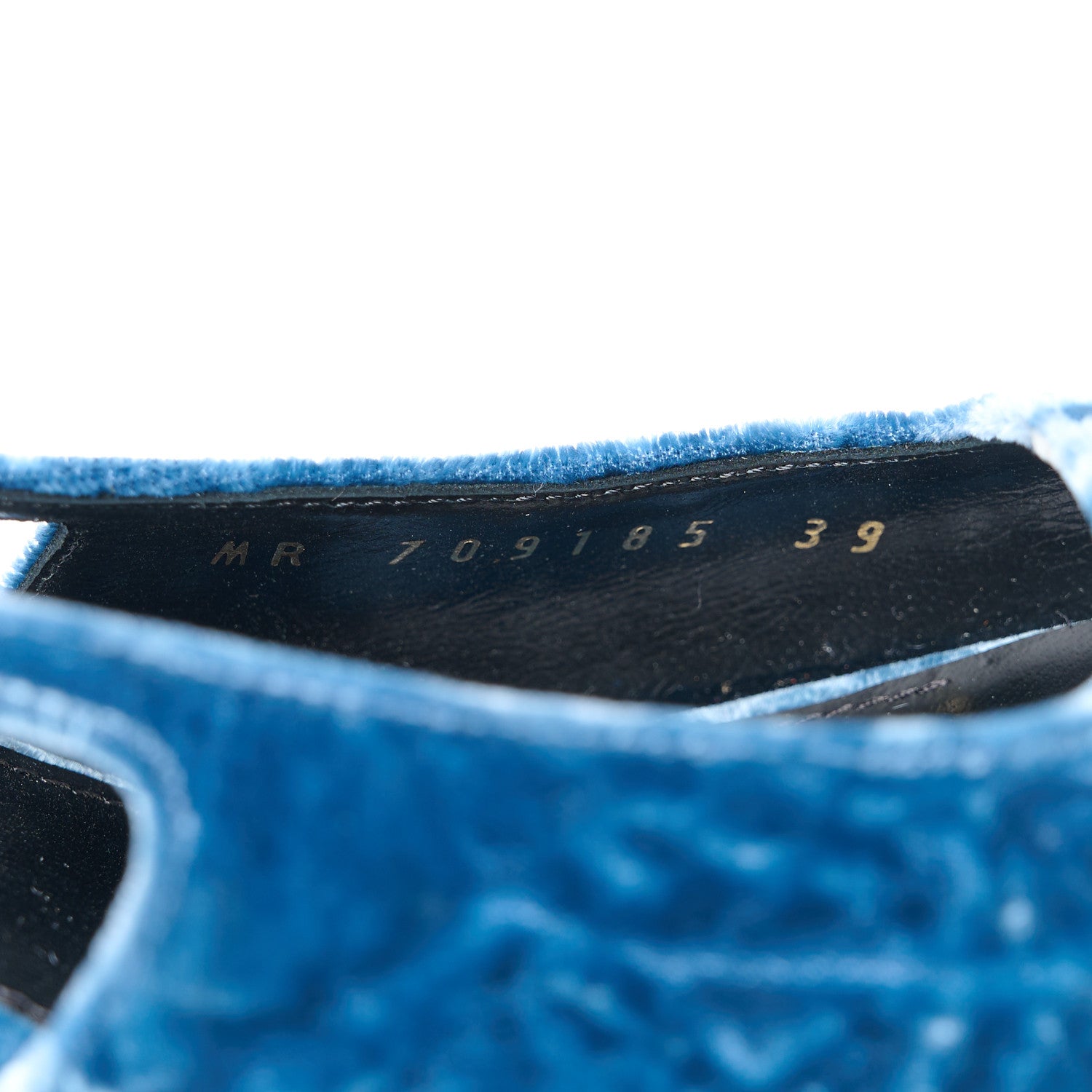 Saint Laurent Velvet Tom 90 Dream Slingback Pumps 39 Denim 8 of 9