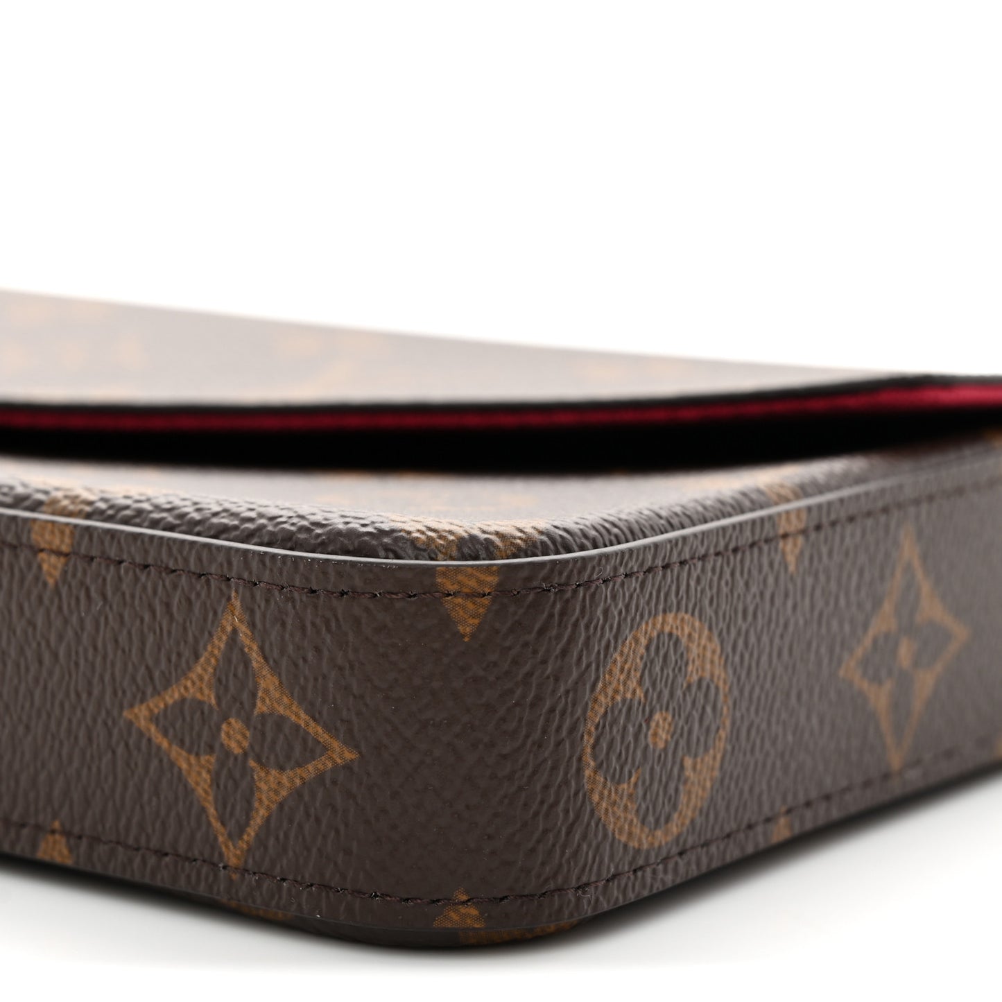 Monogram Pochette Felicie Chain Wallet Fuchsia
