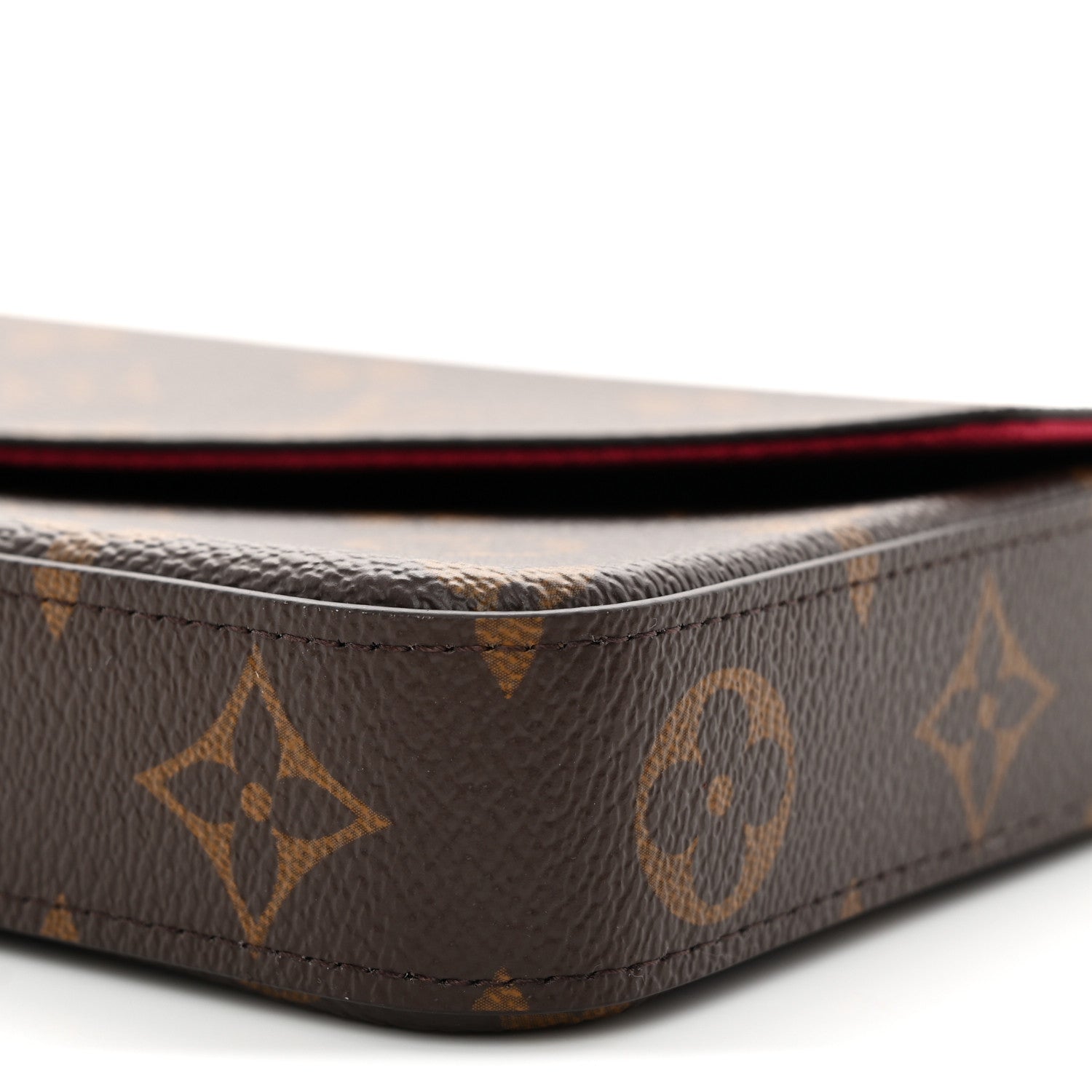Louis Vuitton Monogram Pochette Felicie Chain Wallet Fuchsia 10 of 10