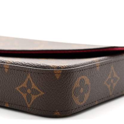 Louis Vuitton Monogram Pochette Felicie Chain Wallet Fuchsia 10 of 10