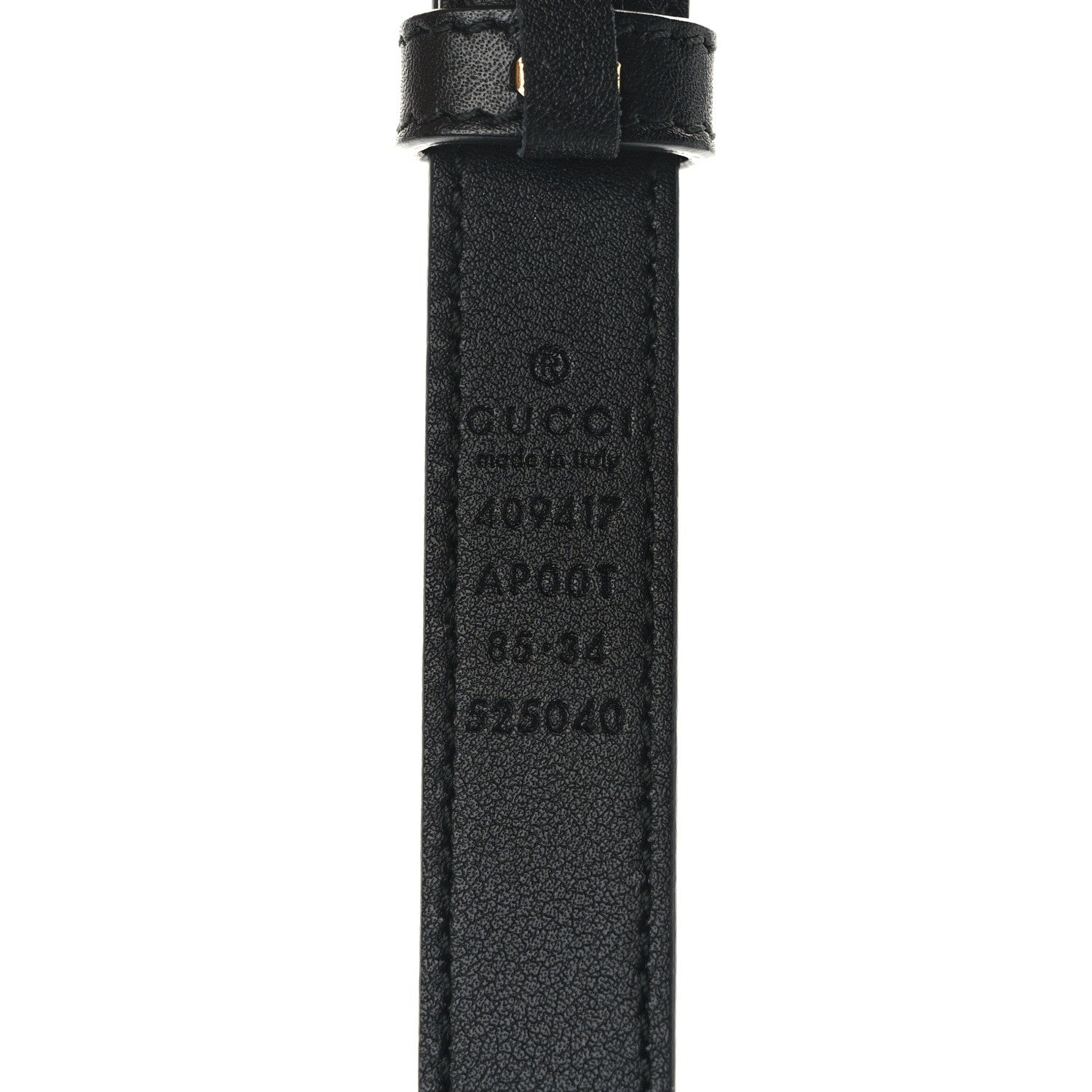 Gucci Calfskin Double G 20mm Belt 85 34 Black 3 of 4